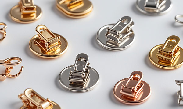 Pin backs and brooch components for accessory production