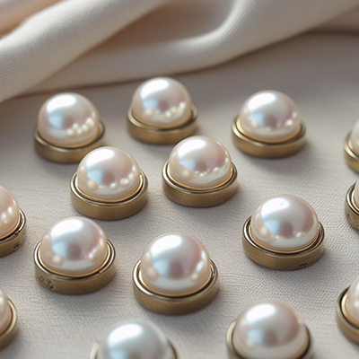 Decorative buttons and rivets for fashion accessories