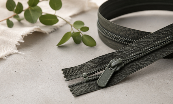 GRS certified recycled zippers and eco-friendly closures
