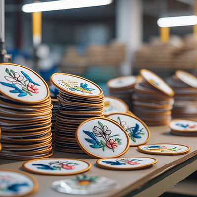 Woven and embroidered labels for clothing brand identity