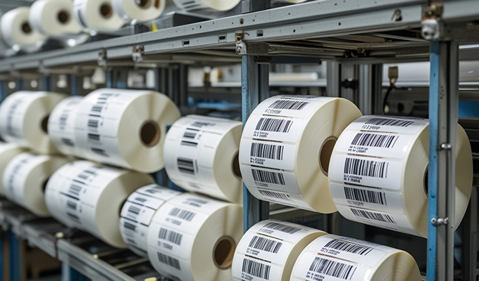 Stickers and barcode labels for product and retail packaging