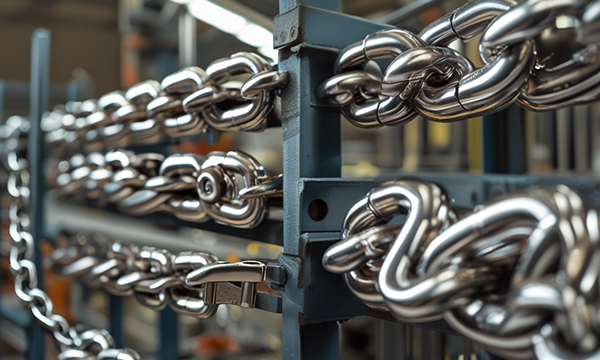 Metal chains and rings for bags and accessory hardware