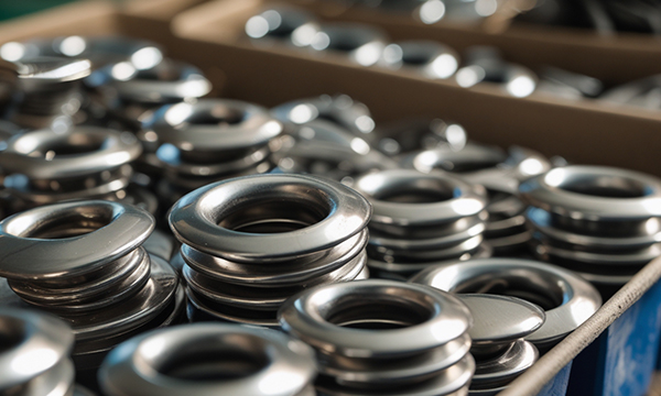 Metal eyelets and grommets for garments and leather goods