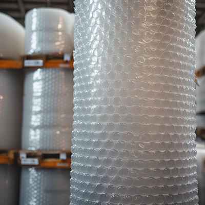 Bubble wrap and cushioning materials for safe product packaging