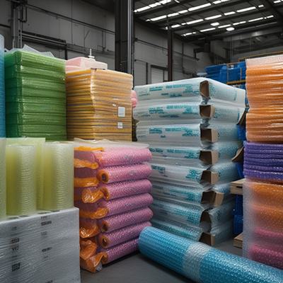 Bubble wrap and cushioning materials for safe product packaging